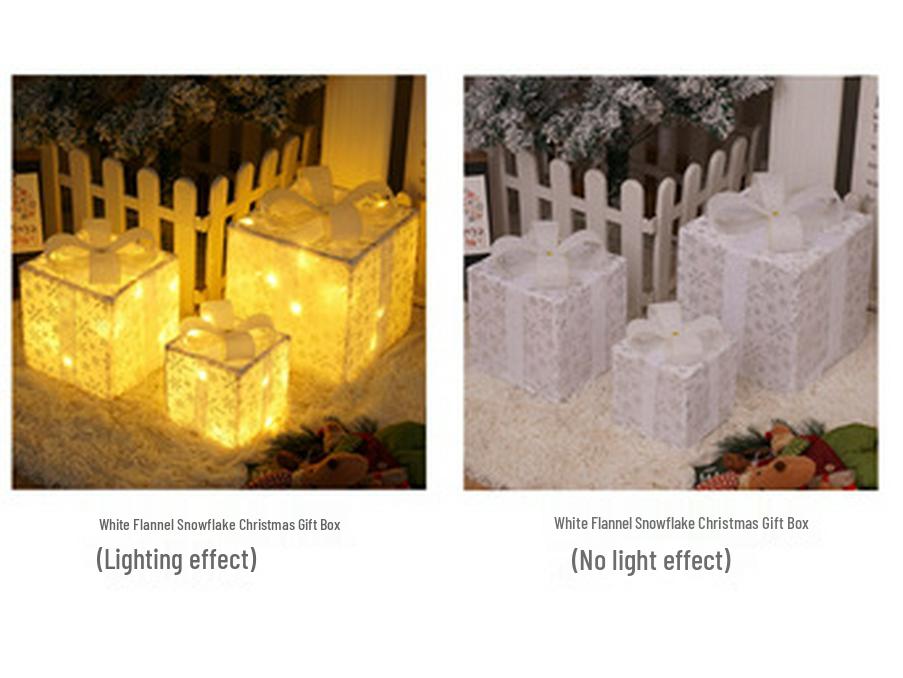 Upgraded Christmas Lights Gift Box Set: 3-Piece Ornament & Birthday Party Decorations