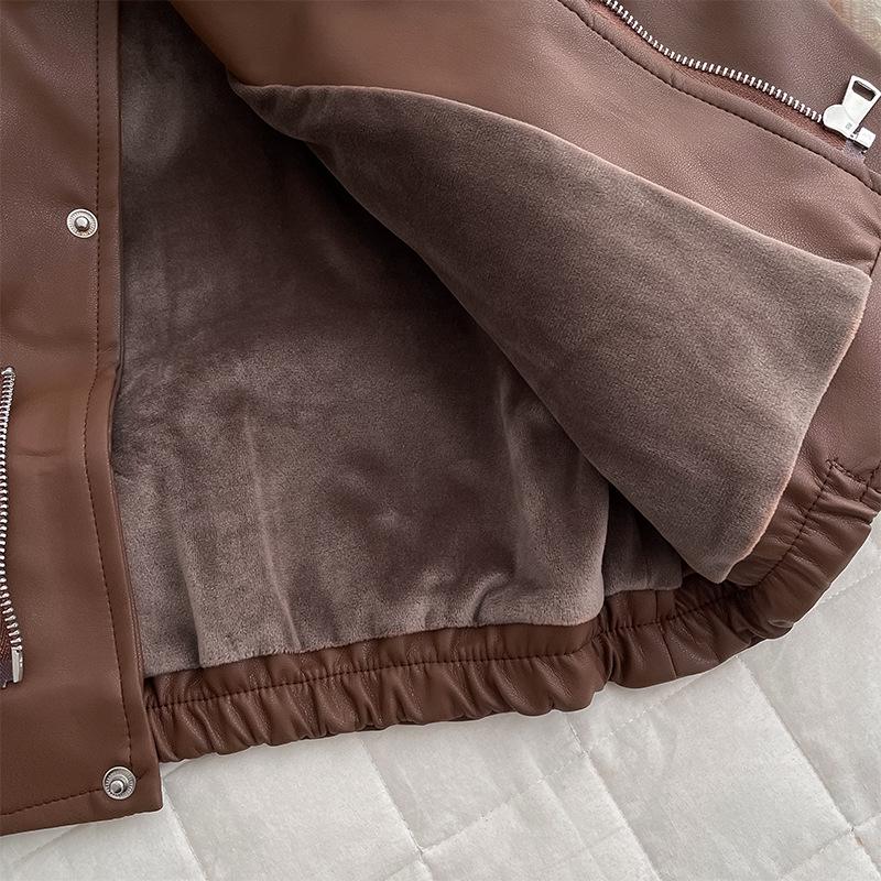 Stylische Leder-Motorradjacke für Jungen - 2025 Frühling/Herbst Koreanische Mode