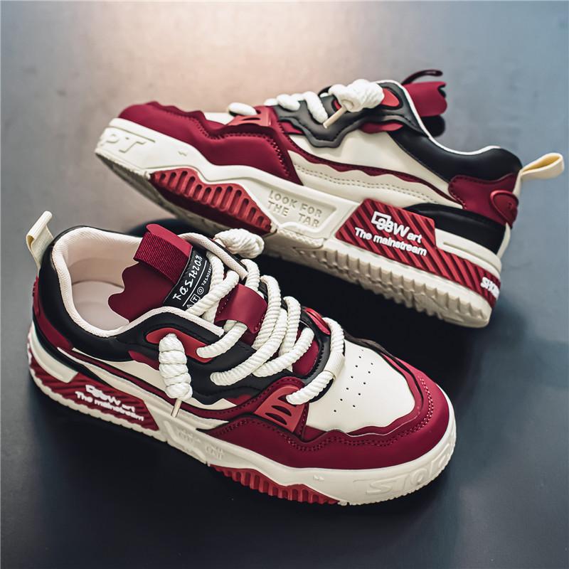 

Новые мужские классические модные кроссовки на низкой подошве для четырех сезонов, удобные кроссовки с мягкой подошвой для баскетбола 46 белый/красный