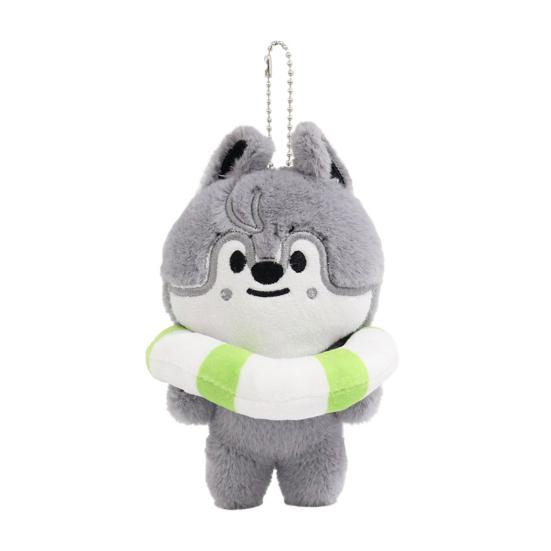 

Keychain Plush Pendant Anime Stuffed Figure Wearing Swim Ring Throw Pillows Keychain Pendant Room Party Home Decor A