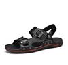 Romerske sandaler for menn svart hvitt skinn Gladiator sandaler utendørs sommer romerske sandaler for menn Peep Toe åpen tå strandsko