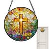 Flower Suncatchers Christian Acrylic Sun Catcher Stained Hangings Religious Home Decoration Flower Design For Window Wall Door