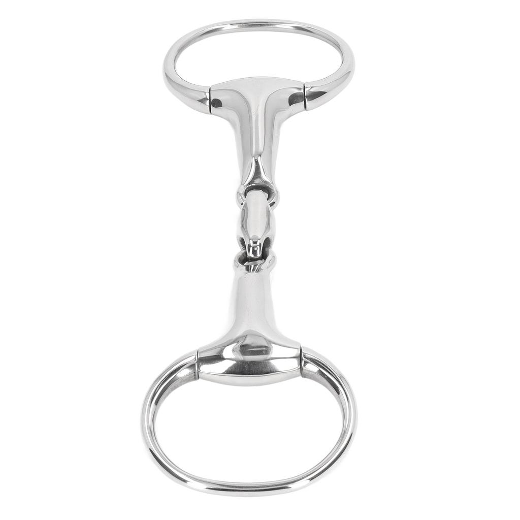 Pferdeknebelring Trense Gebiss Edelstahl 125mm lose ovale Verbindung Mundstück Pferdetraining