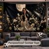 Wall Hanging Tapestry Custom NameLana Del Rey Pattern Personalized Printed Fabric Wall Decor