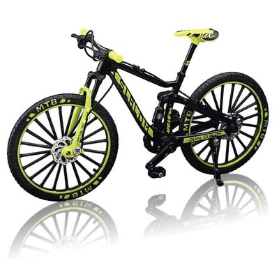 MORYTRADE MTB Mountainbike Die-Cast Modell Fahrrad Spielzeug, Schwarz/Gelb