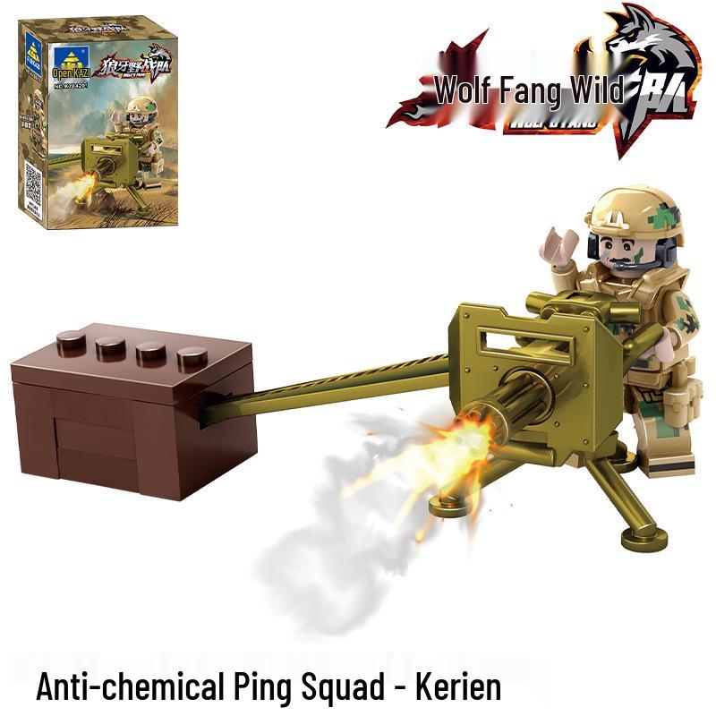KaiZhi Educational Building Blocks - Military Wolf Tooth Minifigures for Kids