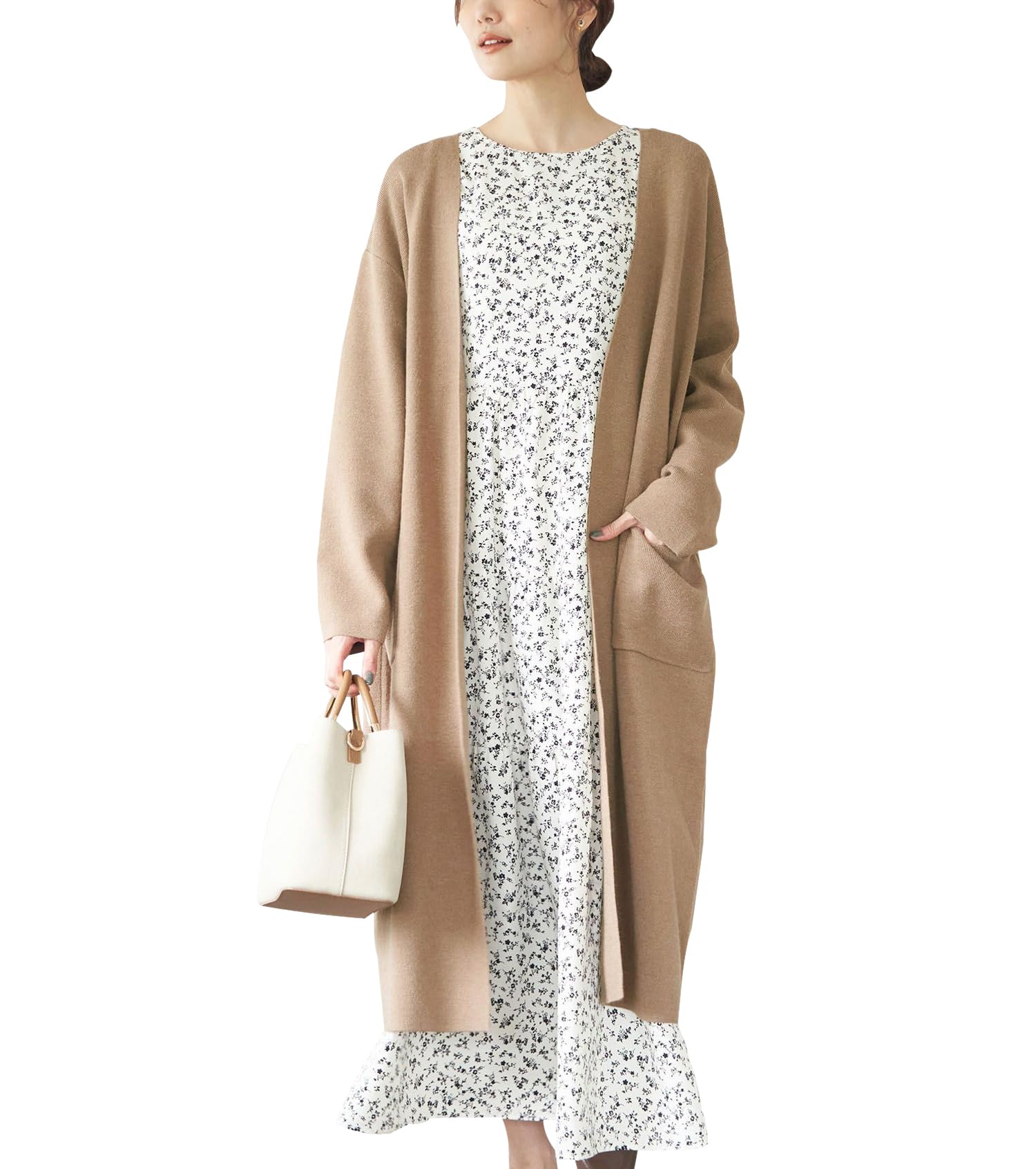 

ROPE PICNIC Вязаный кардиган Коричневый Женский (WEB-эксклюзив) GDK63010, (23)