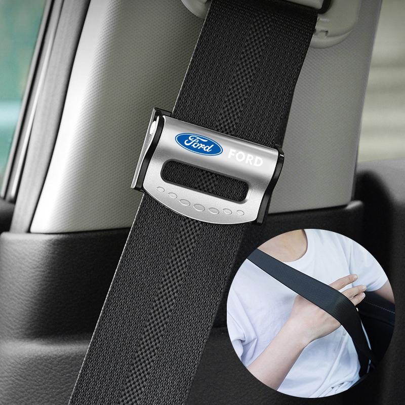 2Pcs Car Safety Seat Belt Buckle Clip Seatbelt Stopper Adjuster Clip For Ford Focus Mondeo Kuga Fiesta MK7 Escort Explorer Edge 2 4 MK2 MK4