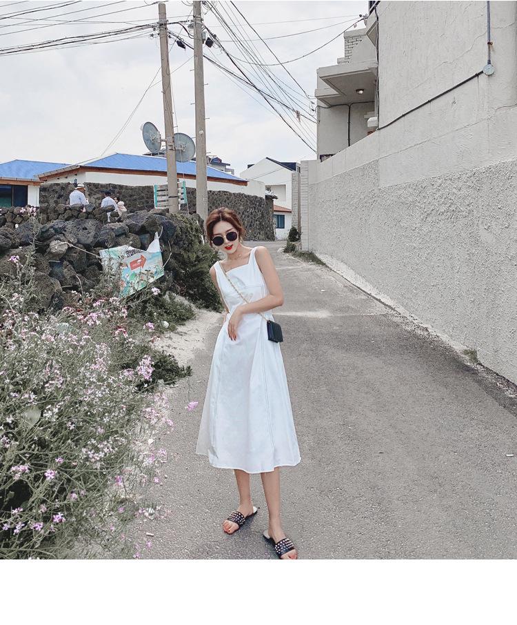 Spring/Summer 2026 French Retro Knee-Length Sleeveless Puff Dress