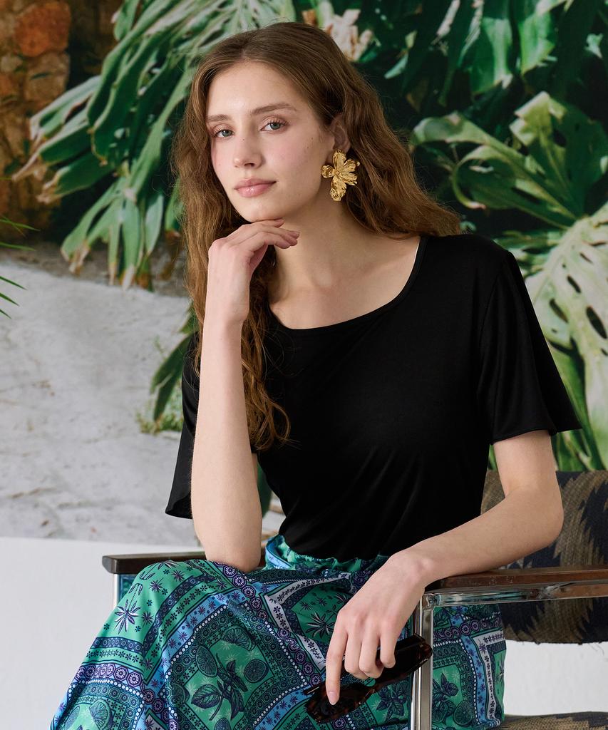 Bonide Square Neck Cover Dress Per Green