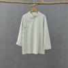 Women's Hand-Stitched Retro Chinese Frog Button Cotton Linen Shirt