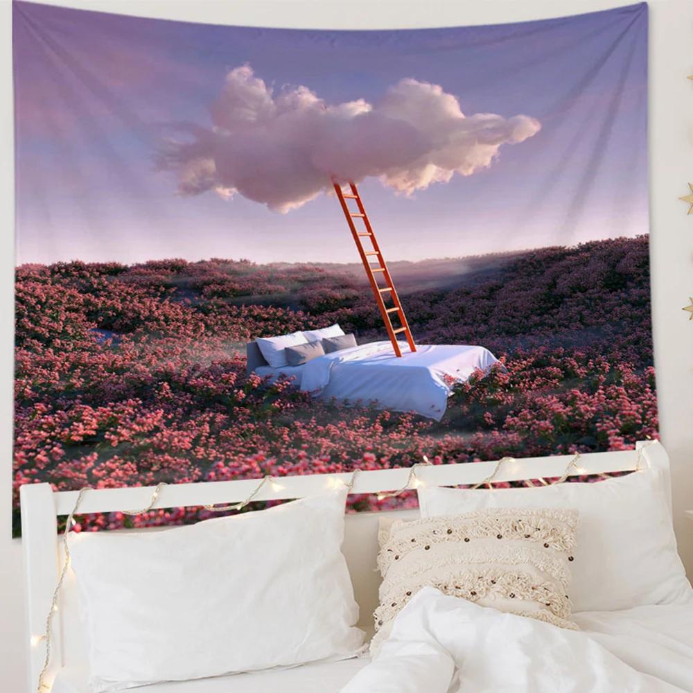 

Украшение гостиной Японский гобелен «Исцеляющий ветер» Декор для стен спальни Подвесной 100x75cm