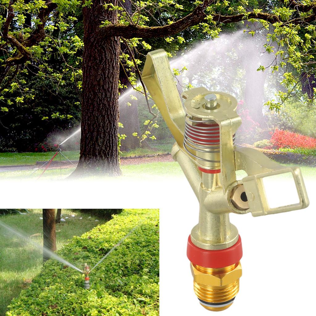 360° Hole Brass Spray Nozzle Sprinkler Head Garden Farm Lawn Irrigation System