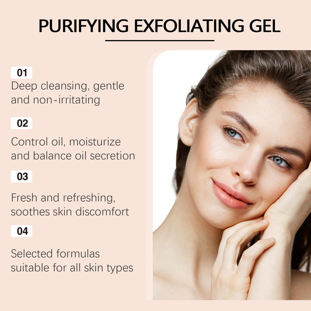 Face Exfoliating Gel Deep Cleansing Pores Gentle Exfoliating Peeling Oil Control Moisturizing Smoothing Soften Facial Cleanser