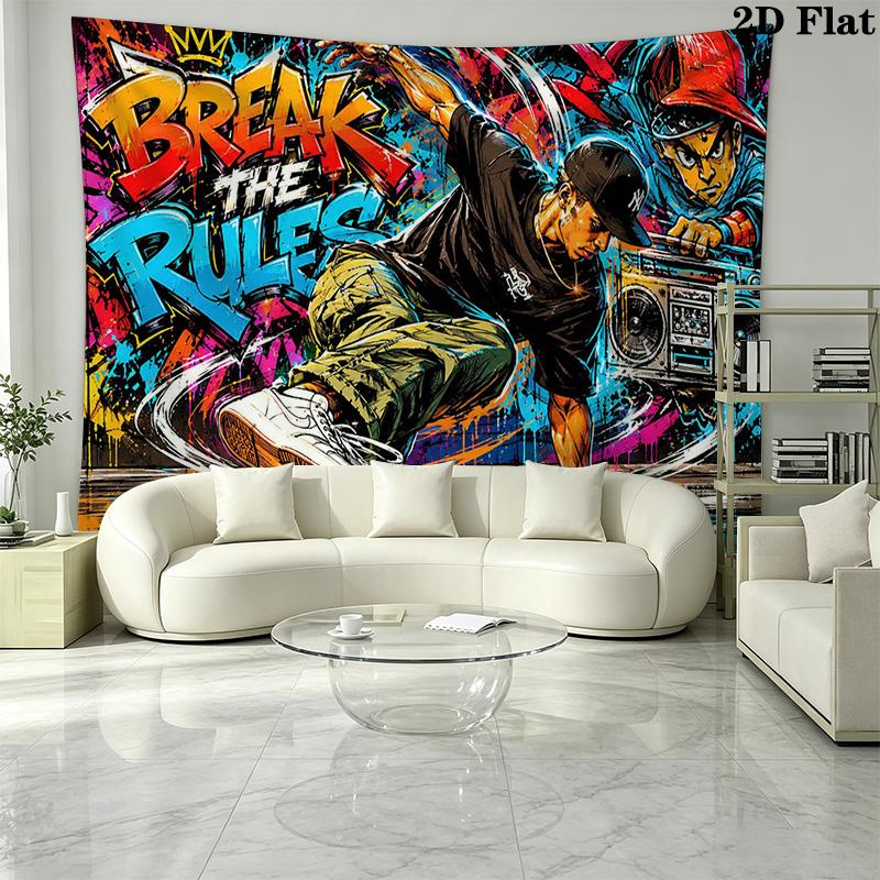 Hip pop Wall Tapestry Aesthetic Wall Hanging Printed Fabric Blanket Decorative Tapestries for Bedroom Living Room Home Decor