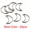 20pcs 10pcs Stainless Steel Hollow Out Moon Charm Pendants Bezels Pressed Resin Mold Frame Bezel for Earrings Jewelry Making DIY