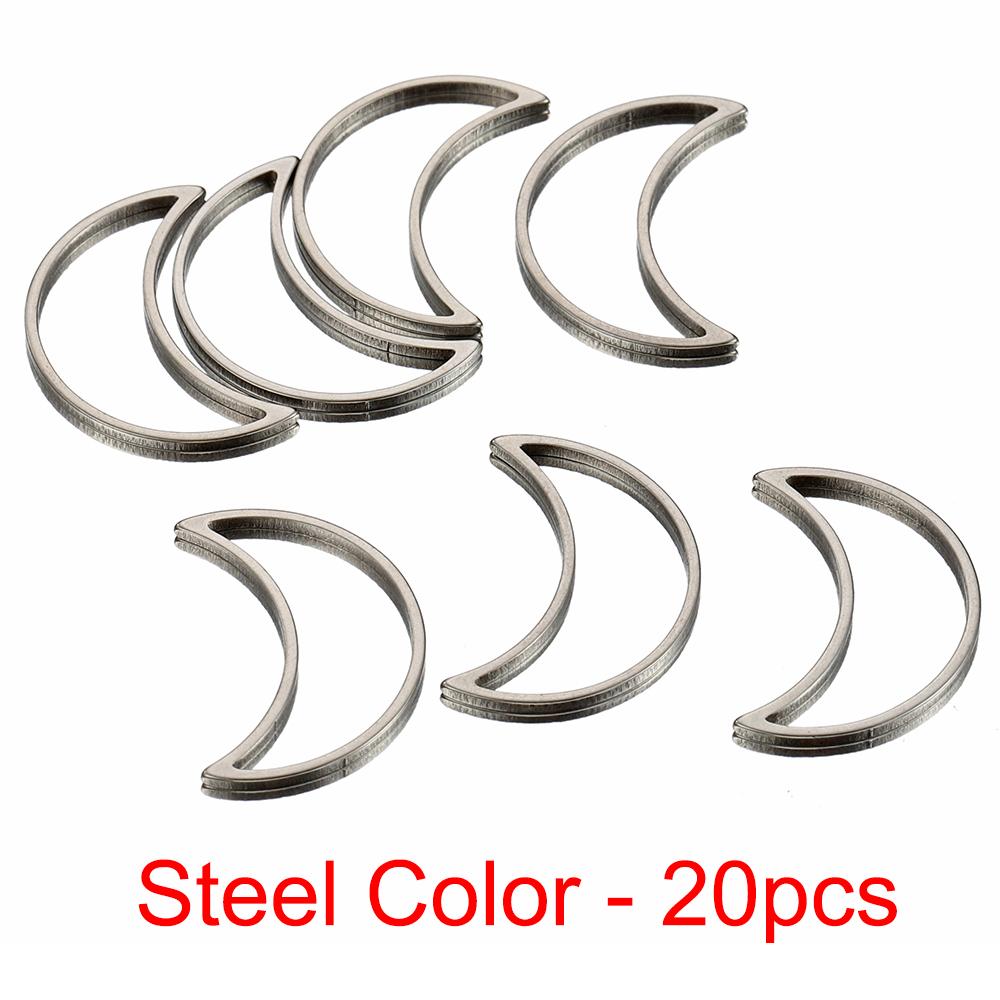 20pcs 10pcs Stainless Steel Hollow Out Moon Charm Pendants Bezels Pressed Resin Mold Frame Bezel for Earrings Jewelry Making DIY