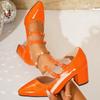 Scarpe Mary Jane Vintage da Donna Taglie Forti, Décolleté con Tacco Medio e Grosso
