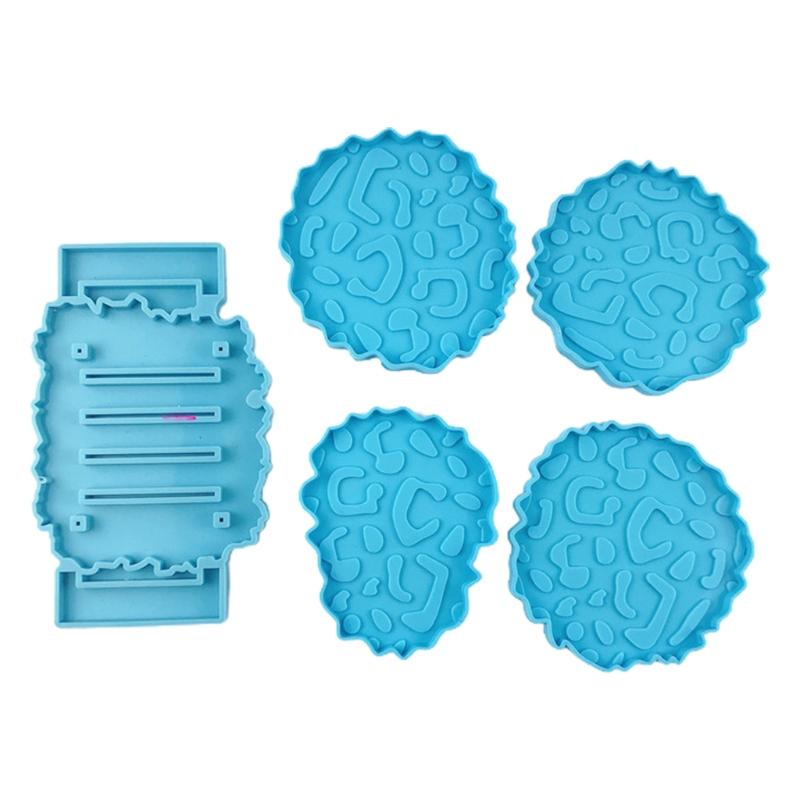 

Leopard Print Resin Silicone Molds Round Coaster Epoxy Molds Resin Casting Molds for Making Coasters DIY Resin Artwork 1 синий