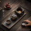 Japanese Style Warm Tea Mini Set Chinese Kung Fu Tea Set One Pot Two Cups Stoneware Teacup Teapot and Saucer Ceramic Tea Set