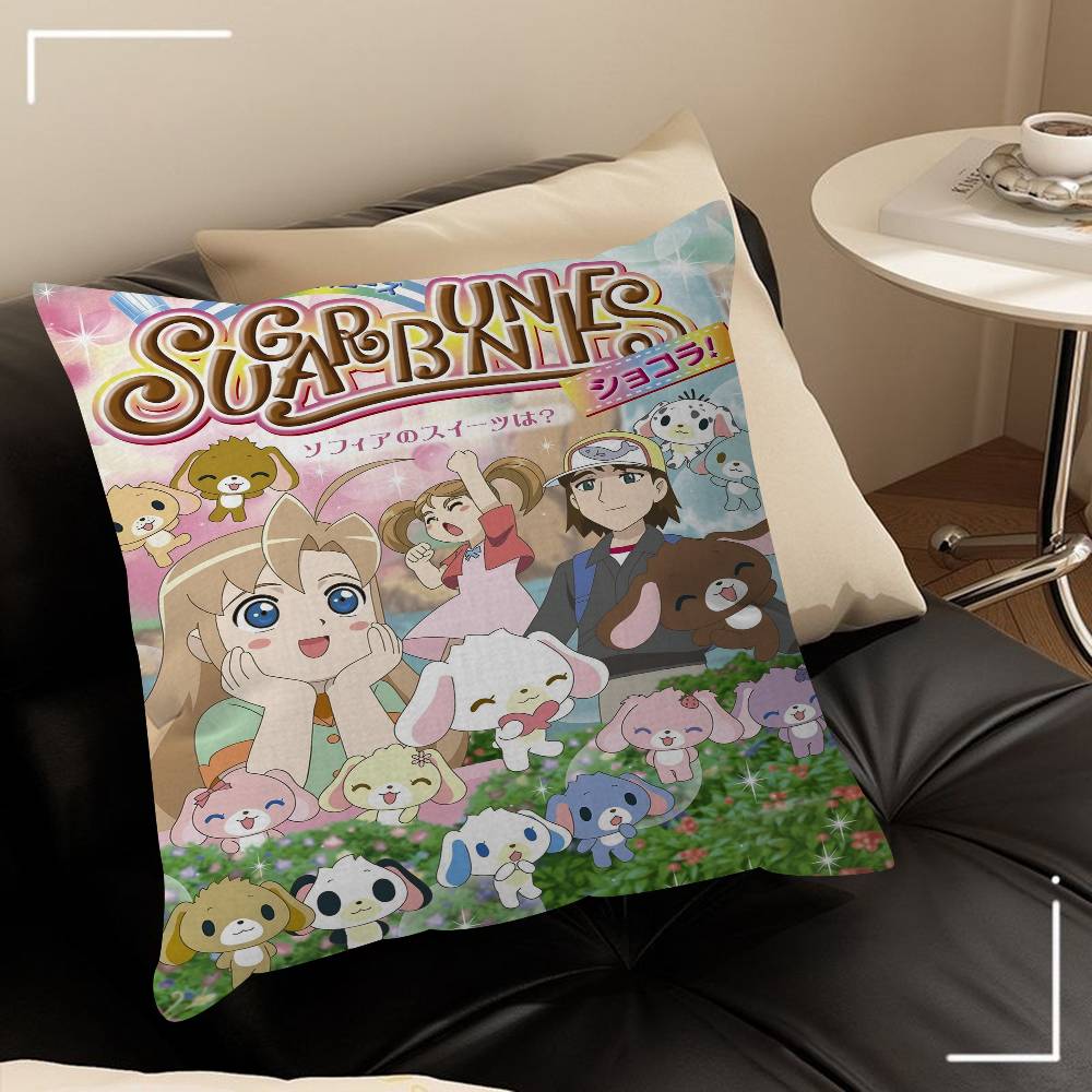 Sugarbunnies Anime Kawaii Movie Cushion Cover 30x50 Polyester Sofa Cushions Decorative Throw Pillows Home Decoration Pillowcover