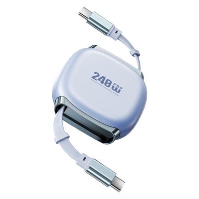 Magnetic Retractable USB C Cable 240W PD3 1 Fast Charging with Four Adjustable Lengths for Reliable Performance