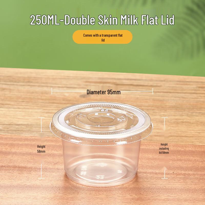 Disposable High-Temperature Resistant Dessert Cups with Lids