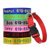 Adjustable Nylon Embroidered Dog Collar Custom ID Name Accessories Pet Collars For Small Medium Large Dogs Pets Supplies Perro