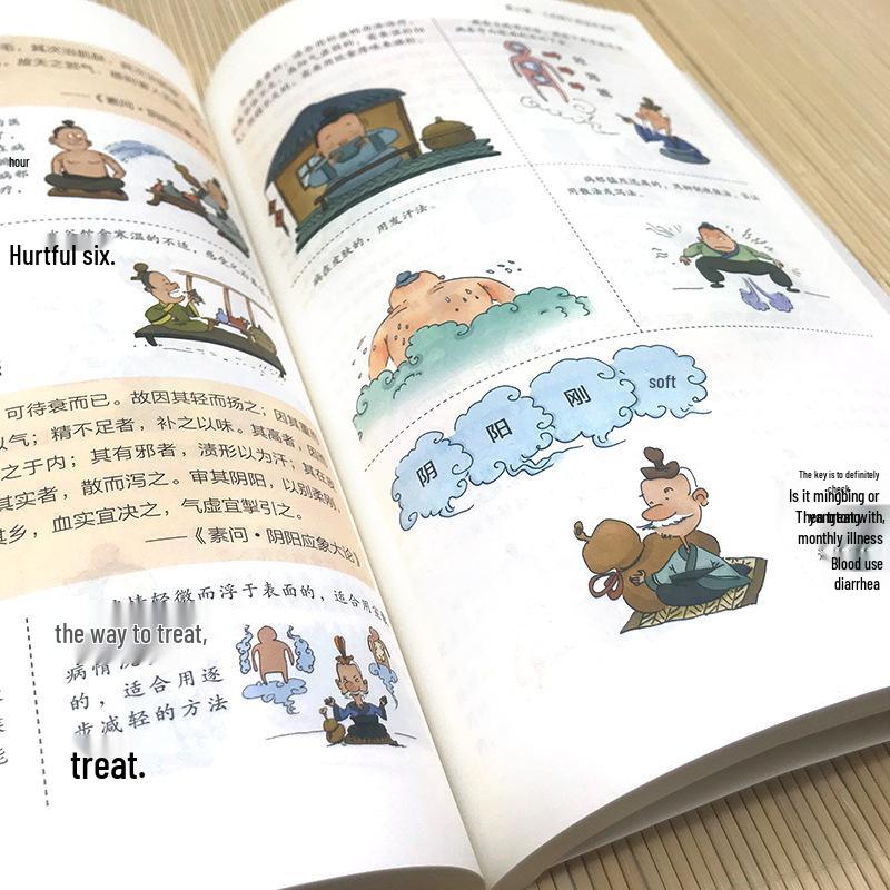 Manga: Illustrated Guide to the Yellow Emperor's Inner Classic - Vernacular Chinese Medicine Health Preservation Books