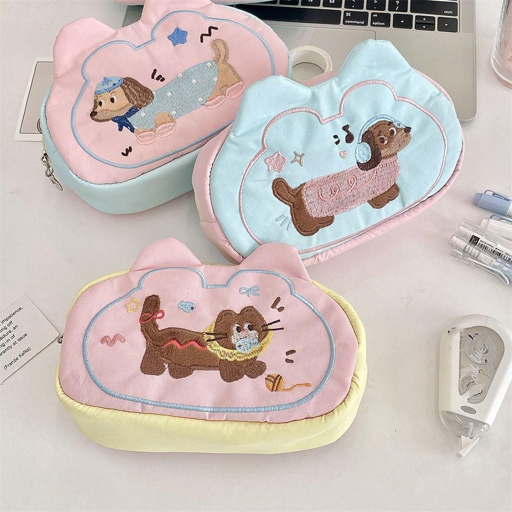Soft Cartoon Pencil Case Multifunctional Stationery Holder Bag Japanese Mini Cosmetic Bag  Student
