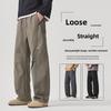Full Elastic Waist Casual Pants for Men, 2026 New Trendy Wide-leg Straight Loose Versatile Work Pants