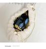 Women's Plush Shoulder Bag - 2025 Fashionable Versatile Furry Underarm Handbag with Niche Design