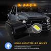 1PC 12LED Car Roof Lights Solar Powered Flashing Lights Cab Punch-Free for Truck Pickup