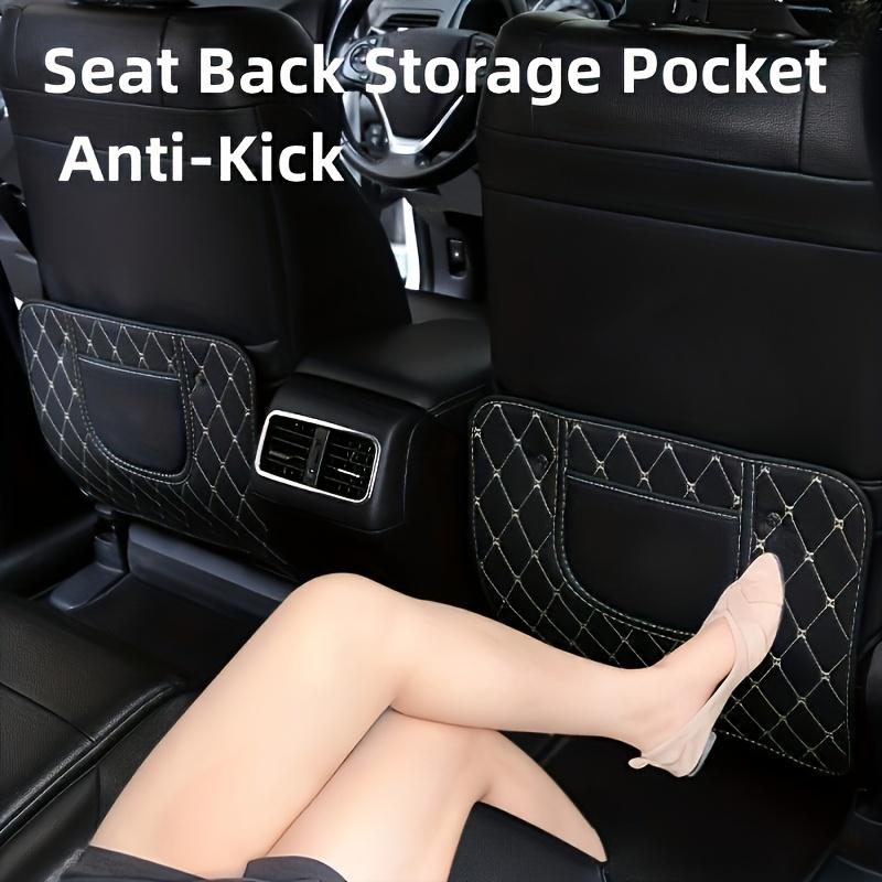 Faux Leather Car Seat Back Protector Pad - Anti-Kick Design, Durable & Easy-Clean, Fits All Car Seats, Backseat Cushion for Car Seat