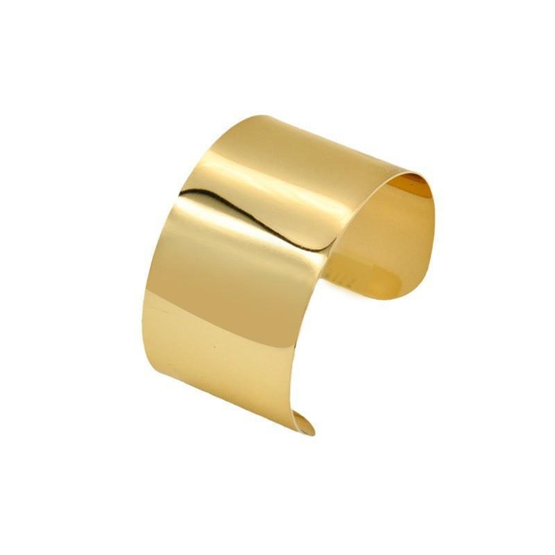 Bracciale Bangle Semicircolare Vuoto a Forma di C alla Moda – Stile Europeo e Americano