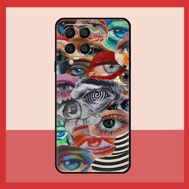 Scary Face Eyes Case For Samsung Galaxy M11 M31 M14 M34 M54 M12 M32 M52 M15 M13 M06 M16 M36 M56 M53 M35 M55