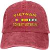 Vietnam Combat Veteran Hat Adjustable Cowboy Baseball Cap For Men Women Trucker Cap