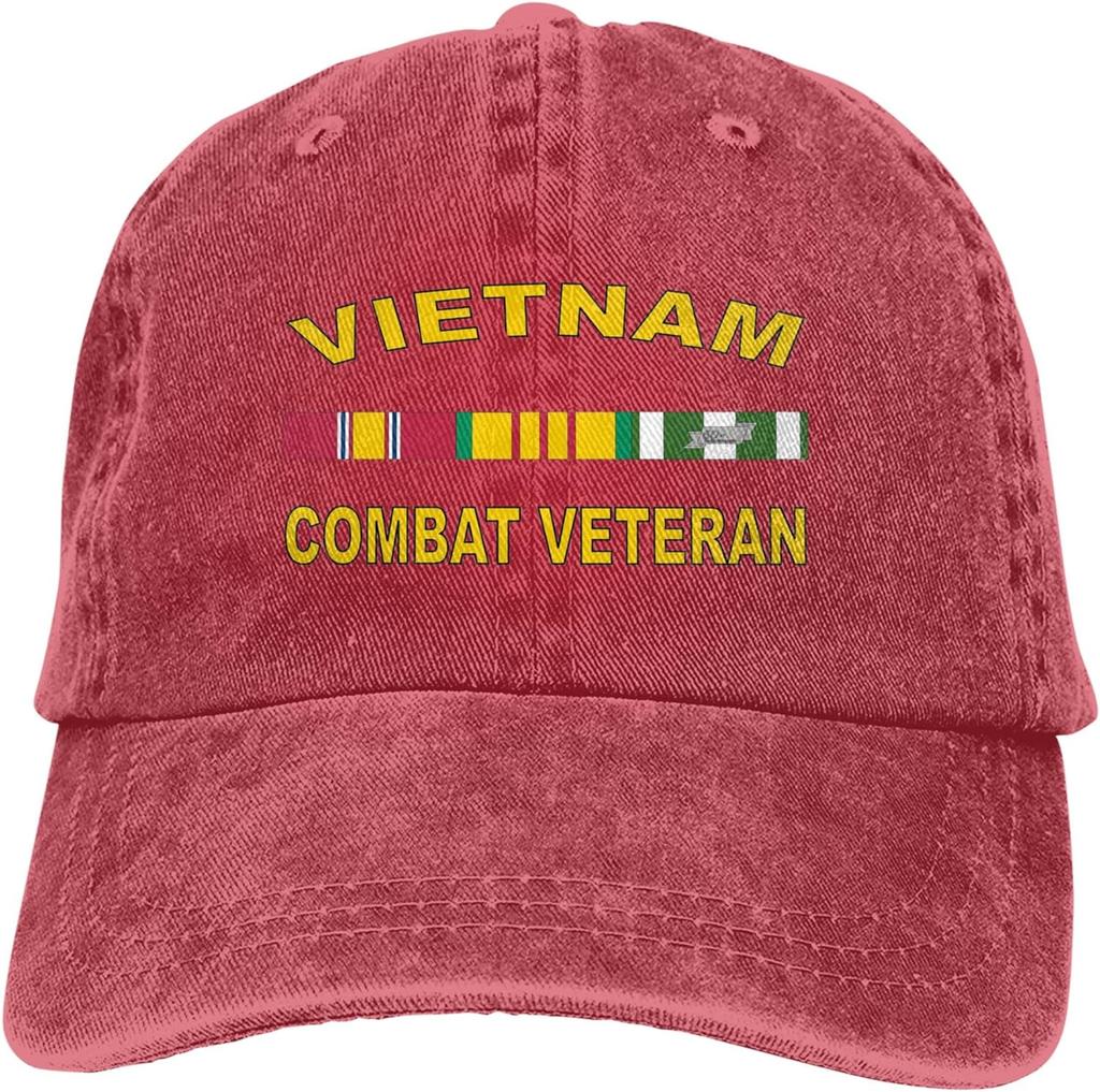 Vietnam Combat Veteran Hat Adjustable Cowboy Baseball Cap For Men Women Trucker Cap