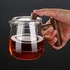 Heat-Resistant Glass Teapot with Wooden Handle and Filter