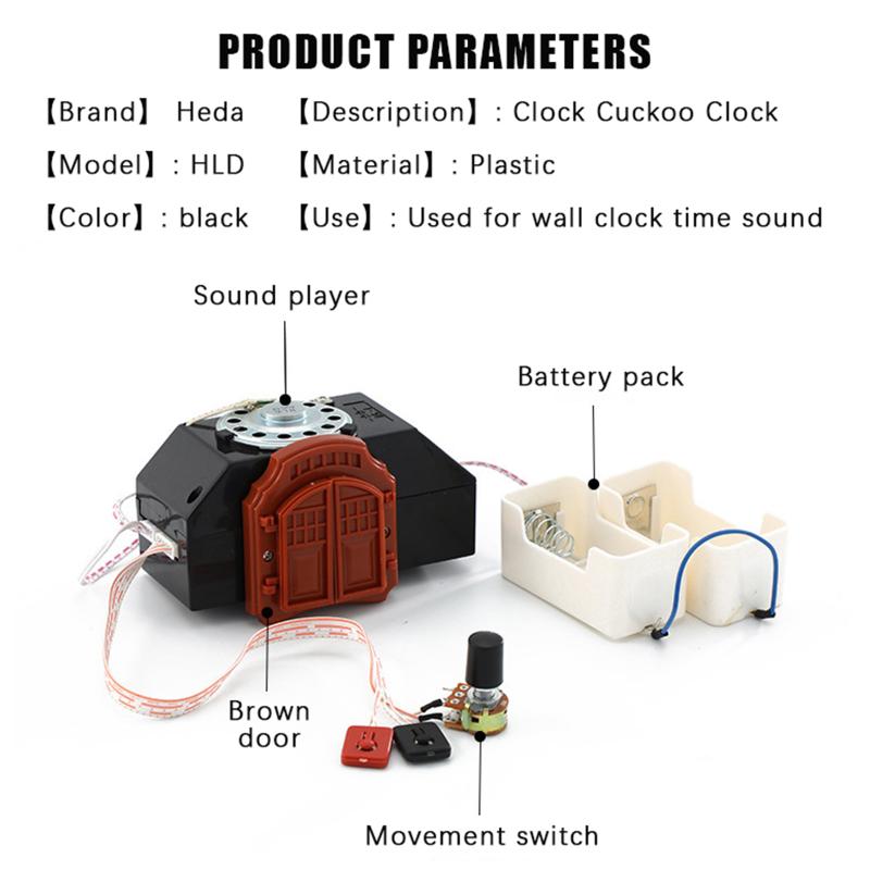 Durable Cuckoo Clock Movement Replacement Repair Kit Quartz Mechanism for DIY Clock Making & Repair Hobbyists one size