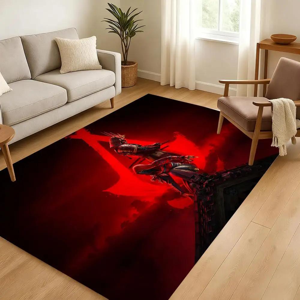 Tappetino per Pavimento per Fan del Gioco Assassins-Creeds Morbido Spesso Assorbente Antiscivolo Camera da Letto Soggiorno Zerbino Decorazione per la Casa Tappeti in Flanella