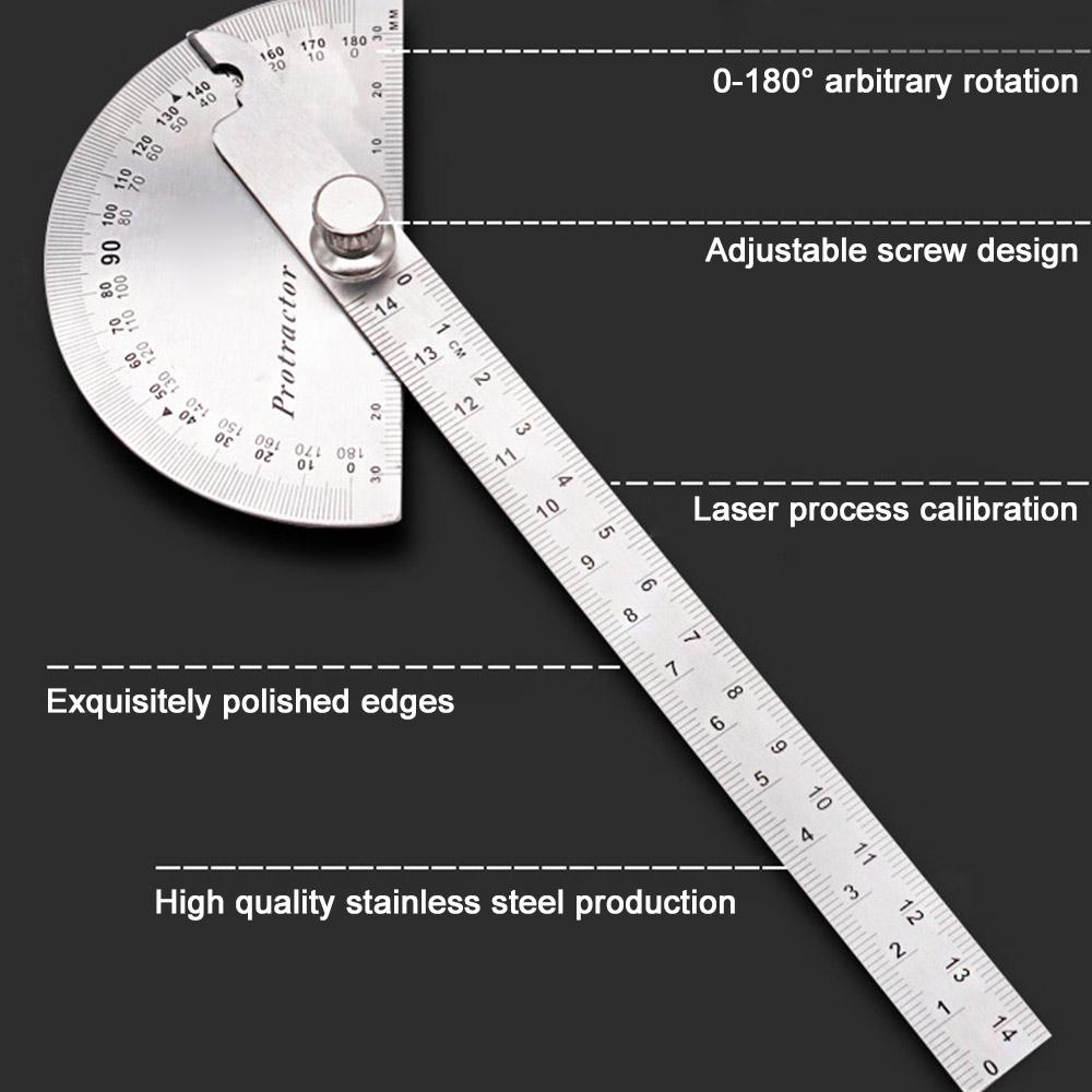 Buy Angle Ruler Gauge Stainless Steel Angle Gauge 180 Degree Semicircle