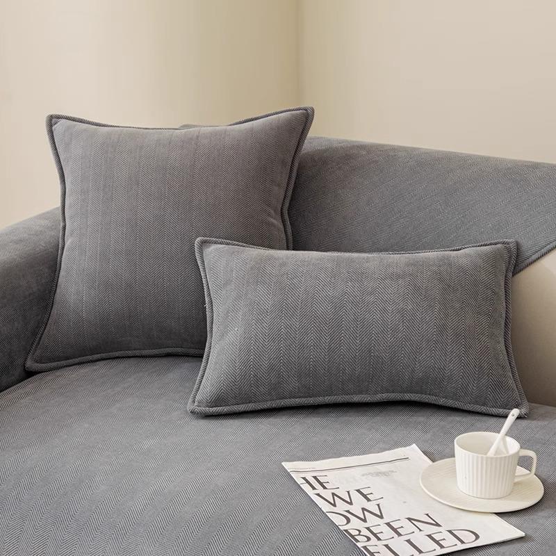 1pc Chenille Sofa Cushion Cover, Modern Minimalist Snowy Sofa Slipcover, for Armchair, Loveseat, 3-seater Sofa, 4-seater Sofa, Sectional Sofa,