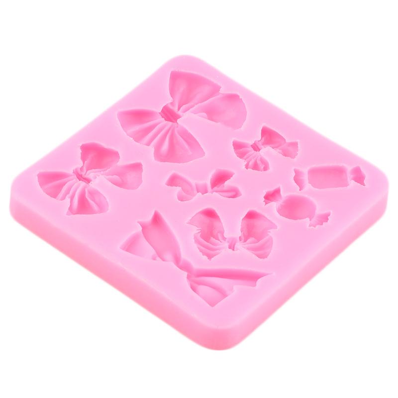 Schleife Silikonform Schleifen Fondant Formen DIY Kuchen Dekorieren Werkzeuge Cupcake Topper Candy Resin Tonform Schokolade Gumpaste Formen