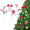 Christmas Stripe Pattern Design Fabric Art Handicrafts Xmas Tree Simulated Cane Candy Ornament Festival Decoration