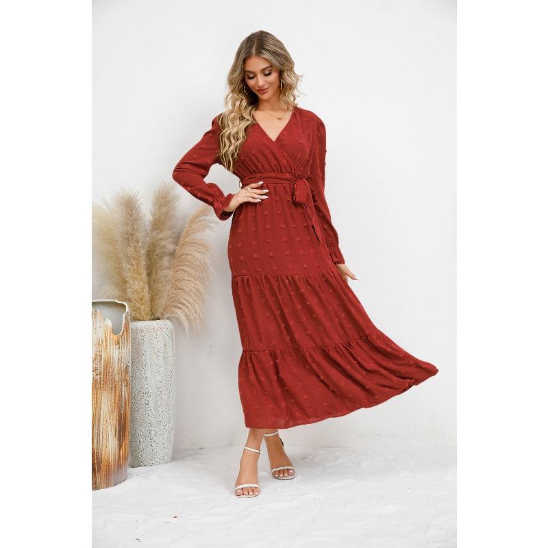 Einfarbiges Swing-Freizeitkleid
