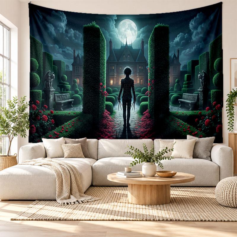 Edward Scissorhands Wall Tapestry Home Decor Hanging Cloth Art Background Tapestry for Bedroom