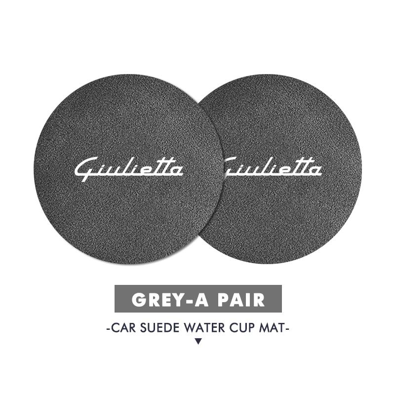 Autoaufkleber Für Alfa Romeo Für Alfa Romeo 2 STÜCK Auto Logo Anti-Rutsch Becherhalter Matte Getränkehalter Matte Innenzubehör Giulietta
