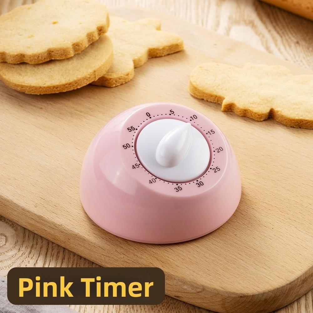 60 Minutes Mechanical Kitchen Timer Battery Free Electronic Timer New Countdown Timer Home розовый