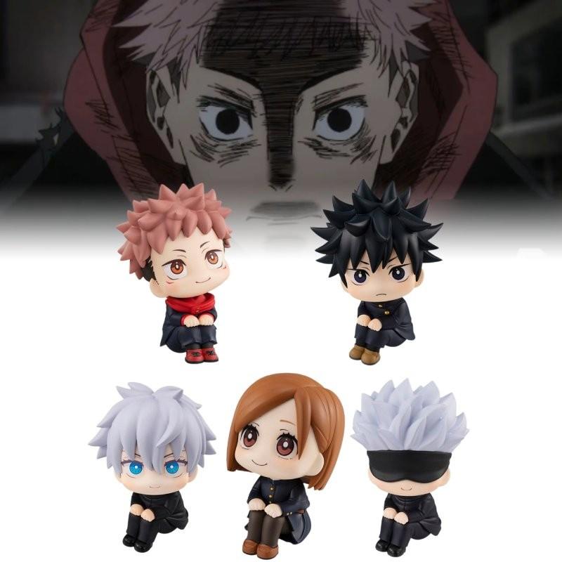 Adorable Jujutsu Kaisen Pvc Figure Set Includes Gojo Itadori Nobara And Fushiguro